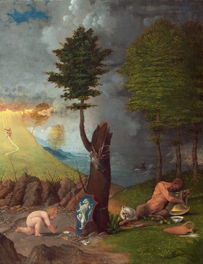 Allegori om dygd och last, 1505. av Lorenzo Lotto