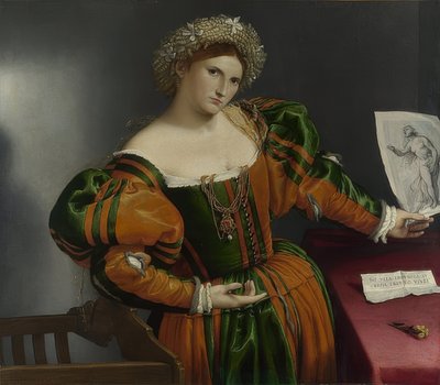 Porträtt av en kvinna (Lucretia). Omkring 1530-32 av Lorenzo Lotto