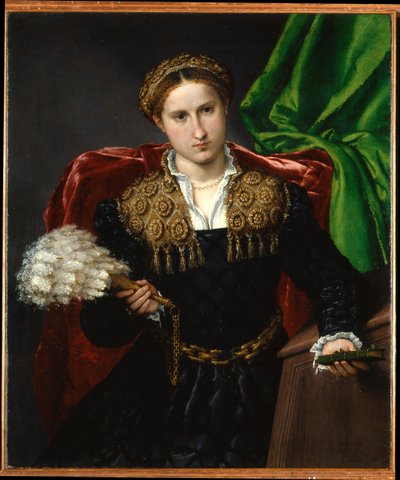 Porträtt av Laura da Pola av Lorenzo Lotto