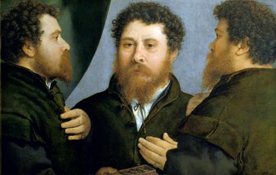Trippelporträtt av guldsmedsmålning av Lorenzo Lotto av Lorenzo Lotto