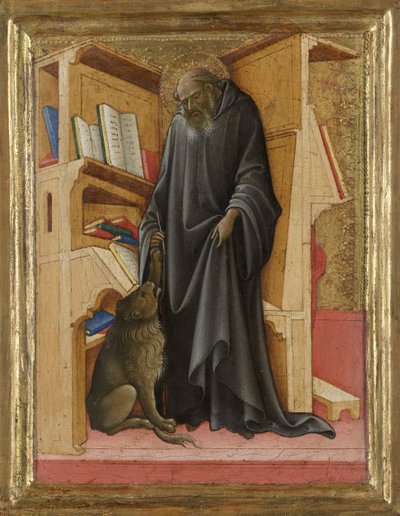 Saint Hieronymus i sin studie Saint Hieronymus i sitt arbetsrum av Lorenzo Monaco
