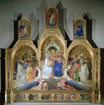 Jungfruns kröning - Tempera på trä av Lorenzo Monaco