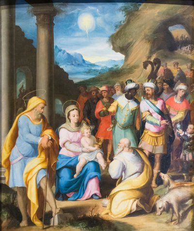 Tillbedjan av Magi av Lorenzo Sabbatini
