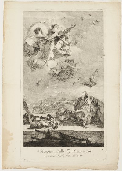Saint Thecla ber för slutet av pesten i staden Este av Lorenzo Tiepolo