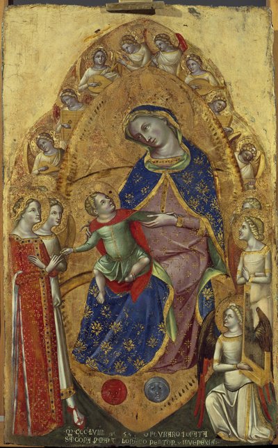 Det mystiska äktenskapet av St. Catherine - Tempera på trä av Lorenzo Veneziano