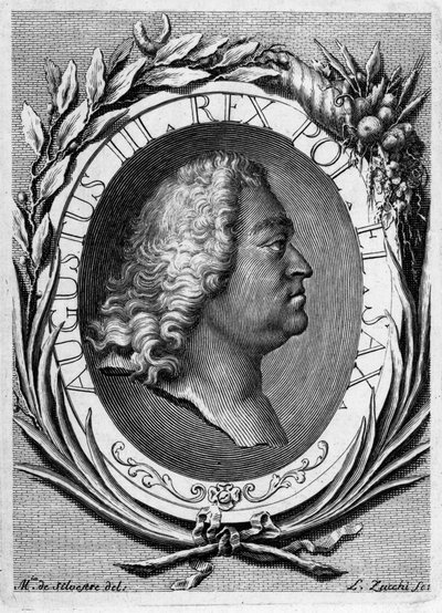 Porträtt av Augustus III av Polen av Lorenzo Zucchi
