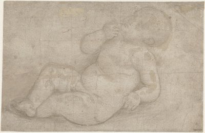 Studera för ett liggande Kristusbarn av Lorenzo di Credi (attributed to)