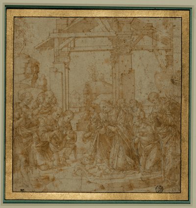 Herdarnas tillbedjan ... av Lorenzo di Credi