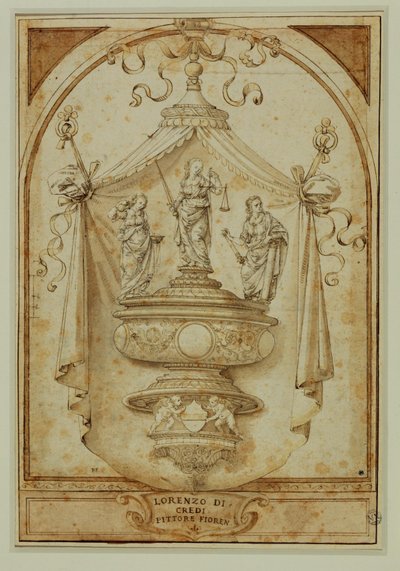 Studie för ett begravningsmonument ... av Lorenzo di Credi