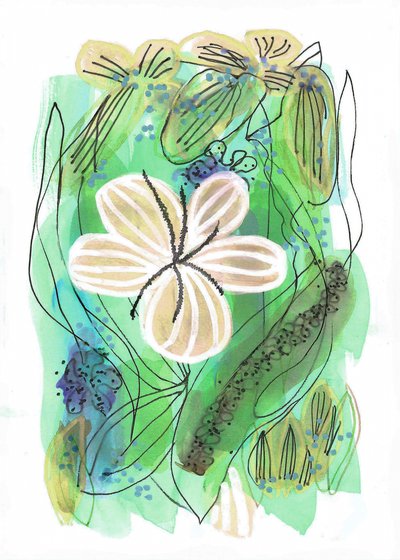 Abstrakt blomsterträdgård av Lori Ann Folz