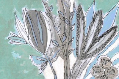 Abstrakt blomsterskiss av Lori Ann Folz