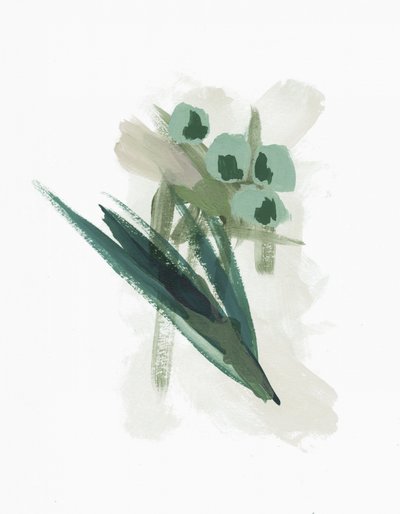 Abstrakta gröna blommor av Lori Ann Folz