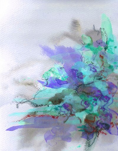 Aqua Violet Abstraction av Lori Ann Folz