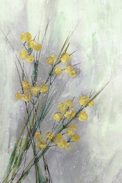Skira gula botaniska motiv av Lori Ann Folz