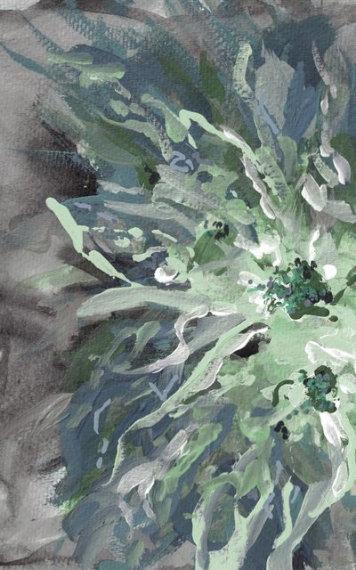 Grön abstrakt flora av Lori Ann Folz