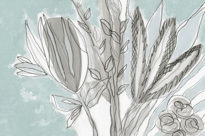 Mjuk botanisk abstrakt stil av Lori Ann Folz