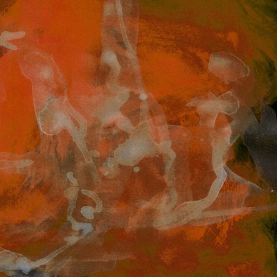 Livfull orange abstrakt flöde av Lori Ann Folz