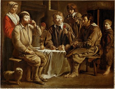 En bondemåltid... av Louis (attr. to) Le Nain