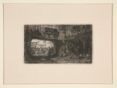 Innergård med passage av Louis Adolphe Hervier