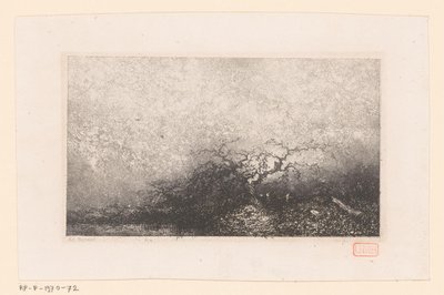 Landskap med ett träd vid en pool Olika landskap (serietitel) Croquis du voyage de 1843 (serietitel) av Louis Adolphe Hervier