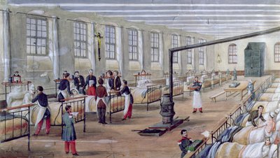 Militärsjukhuset Val-de-Grace i Paris, 1854 av Louis Amable Crapelet