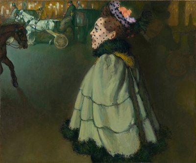 Kvinna på Champs-Élysées på natten av Louis Anquetin