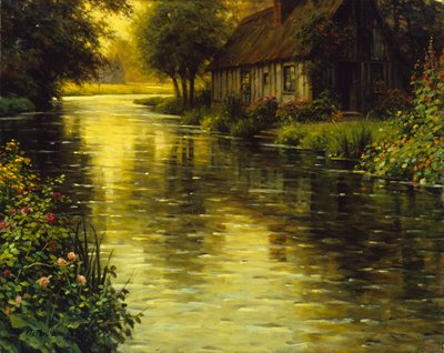 The Golden Hour (olja på duk) av Louis Aston Knight
