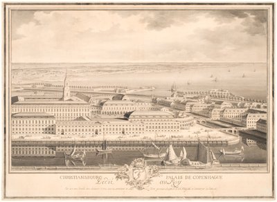 Köpenhamns slott Christiansburg av Louis Auguste Le Clerc