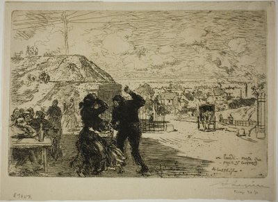 En måndag, inresa till Prés-Saint-Gervais av Louis Auguste Lepère