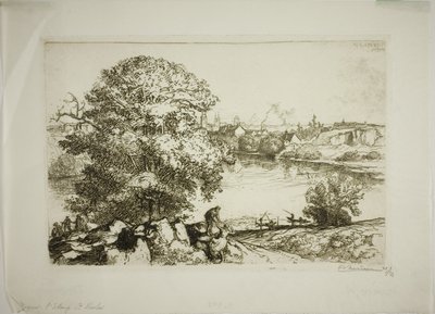 Angers, sjön Saint-Nicolas av Louis Auguste Lepère