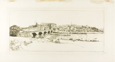 Angers: Panoramautsikt av Louis Auguste Lepère