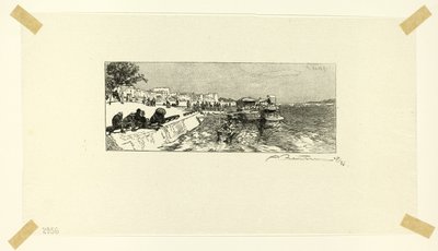 Bercy Wharf, plansch två från Le Long de la Seine et des Boulevards av Louis Auguste Lepère