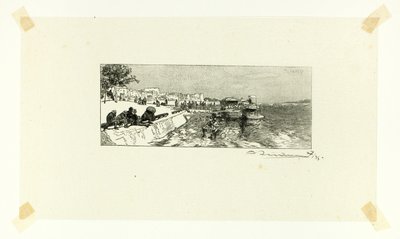 Bercy Wharf, plansch två från Le Long de la Seine et des Boulevards av Louis Auguste Lepère