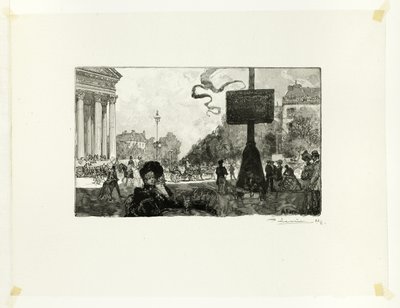 Hörnet av Rue Royale, sextonde bilden från Le Long de la Seine et des Boulevards av Louis Auguste Lepère
