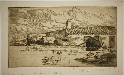 Fiskarens hus, St Jean-de-Mont av Louis Auguste Lepère