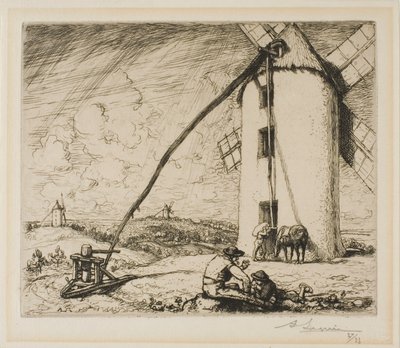 Le Moulin des Chapelles av Louis Auguste Lepère