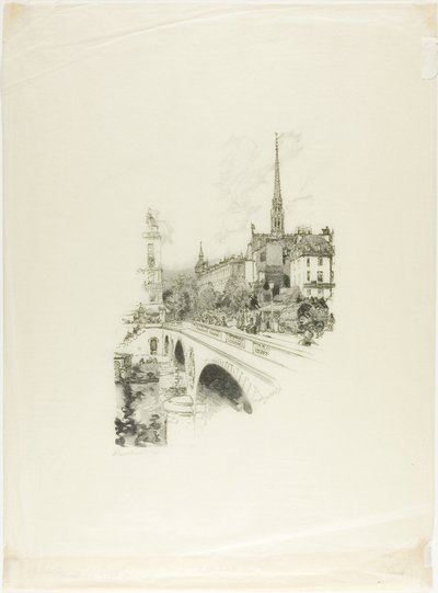 Saint-Michel-bron av Louis Auguste Lepère