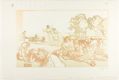 Modern bukolisk av Louis Auguste Lepère