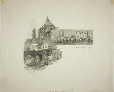 Moret: Träkvarnen av Louis Auguste Lepère
