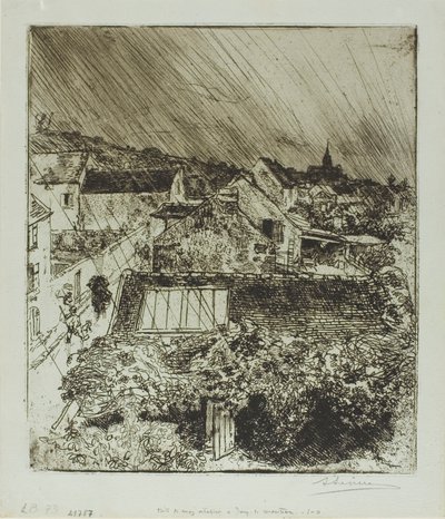 Min ateljé i Jouy-le-Moutier av Louis Auguste Lepère