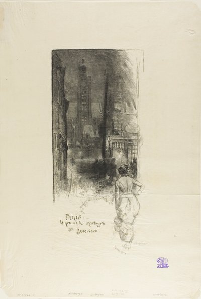 Paris: Rue de la Montagne-Ste-Geneviève av Louis Auguste Lepère