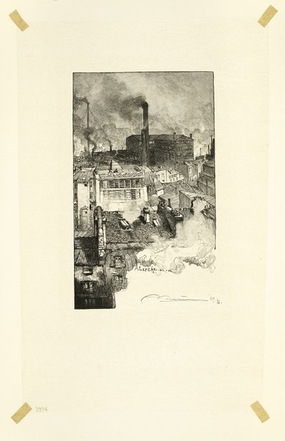 Quartier des Gobelins, plansch 20 från Le Long de la Seine et des Boulevards av Louis Auguste Lepère