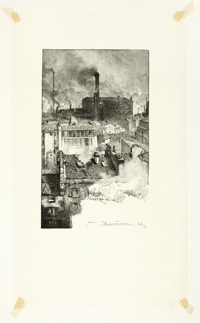 Quartier des Gobelins, plansch 20 från Le Long de la Seine et des Boulevards av Louis Auguste Lepère