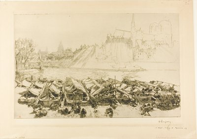 Den stora äppelmarknaden av Louis Auguste Lepère
