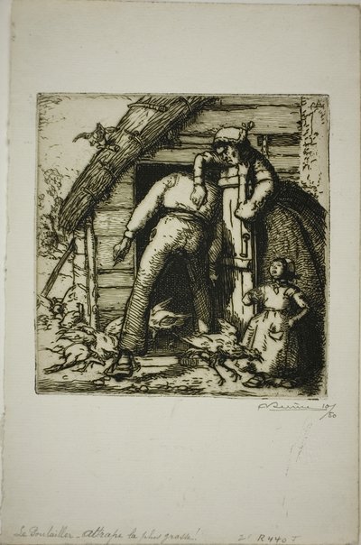 The Poulterer av Louis Auguste Lepère
