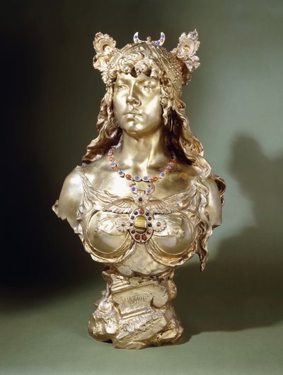 Salammbo (ädelstensset, byst i förgylld brons) av Louis Auguste Moreau