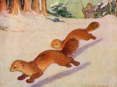 På djurparken: Martens (färg litho) av Louis Augustus Sargent