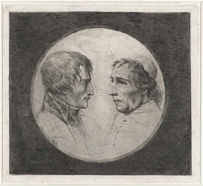 Coclers, L B, Dubbelporträtt Napoleon och påven Pius VII (ca1805, Rijksmuseum) av Louis Bernard Coclers