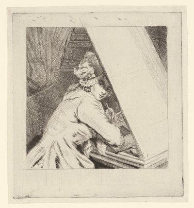 Porträtt Marie-Lambertine Coclers, vid leaf vituur av Louis Bernard Coclers