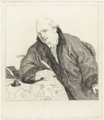 Porträtt av kompositören och etsaren Johan Antoni Kauclitz Colizzi av Louis Bernard Coclers